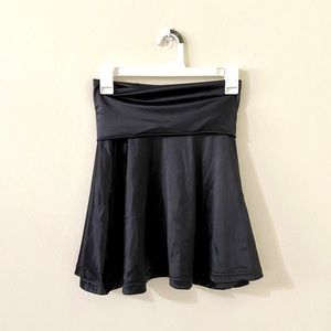 American Apparel Black Fold-Over Mini Skirt